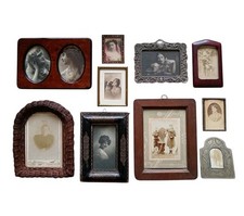 *HH* 10 Corcini Antiche Portafoto Cornicetta Cornice Vintage Liberty Vittoriane