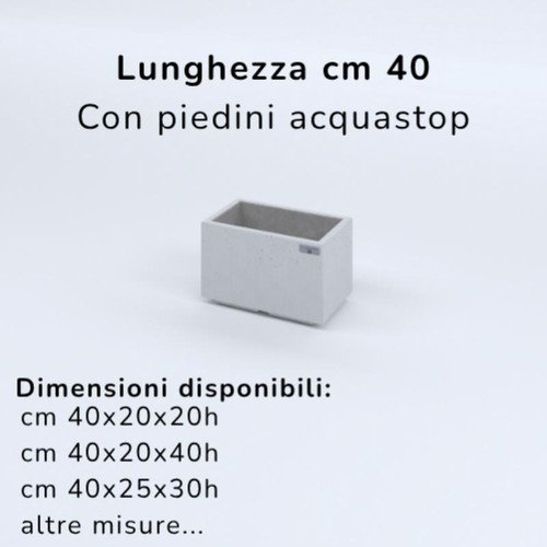 Fioriere cemento lisce - in,