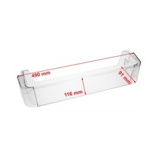 Balconcino Porta Bottiglie 490 x 91 x 116 mm Per Frigorifero Whirlpool Indesit