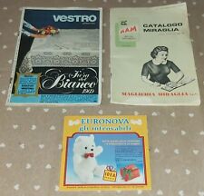CATALOGHI MAM 1965-VESTRO 1969-EURONOVA 1976 + OMAGGIO UN BEL LIBRO COME DA FOTO