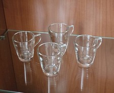 Set 4 tazzine per caffè espresso in vetro trasparente *NUOVO*