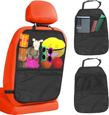 2Pcs Protezione Sedile Auto Bambini, Organizer Sedile Posteriore Auto Universale