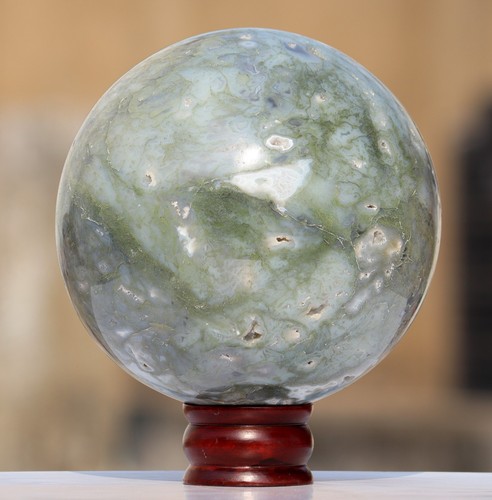 4lb 145mm moss agate sfera - agate,