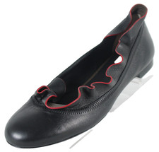 FENDI Black Leather Ruffled