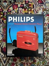 Philips D6511 Personal Stereo Cassette Player/Walkman + Headset In Original Box
