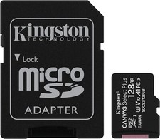 Scheda microSD 128GB Kingston Classe 10 con Adattatore incluso