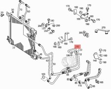 MERCEDES TRUCK ACTROS LINEA DAL CONDENSATORE AL COMPRESSORE A/C OEM A9428303415