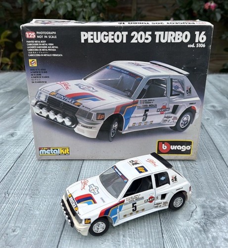 Bburago peugeot 205 turbo - turbo, 16