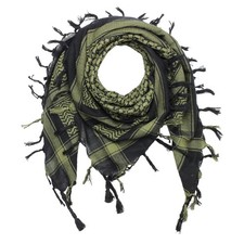 Kefiah nera verde oliva