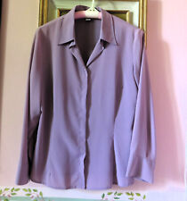 Camicetta camicia maniche lunghe viscosa viola glicine Oviesse tg 50 made Italy