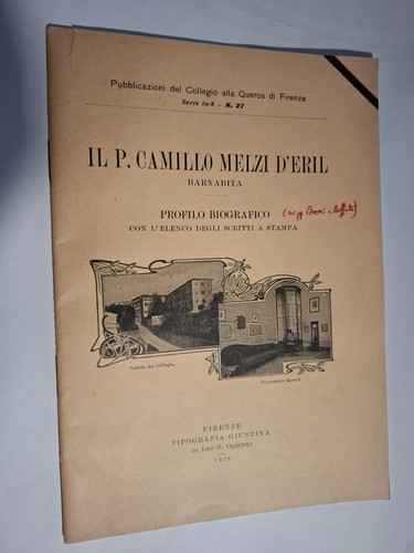 Libretto padre camillo melzi - camillo,