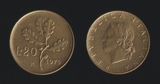 20 LIRE 1975 RAMO DI QUERCIA -
