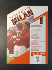 A.C.  Milan opuscolo  allegato alla VHS Video Milan Logos Tv