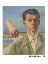 DIPINTO SURREALISTA OLIO SU