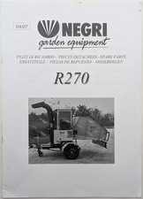 Lista ricambi illustrata cippatore/trituratore Negri R270 vintage