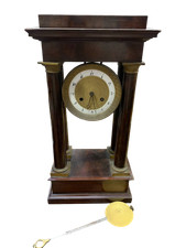 Antico orologio a pendolo Impero in mogano epoca XIX secolo