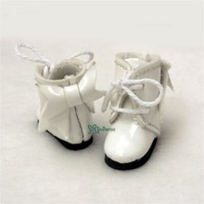SBB007WHE Mimiwoo 2,2 cm scarpe stivali a nastro WH misura bambola Middie Blythe Obitsu 11 cm