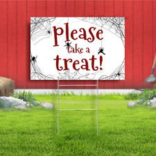 Please Take A Treat Yard Signs