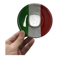 Coprivolante Abarth 500 COMPLETO copricentro tricolore fibra di carbonio Fiat 595 695