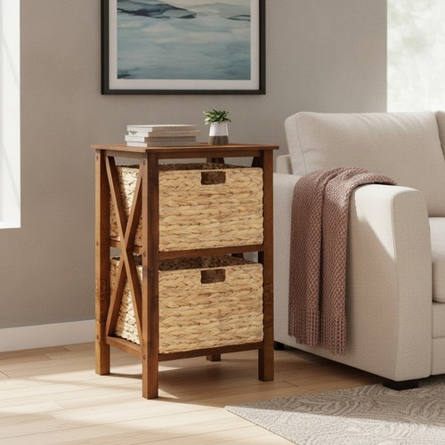 Comodino noce con 3 - in, 2/3
