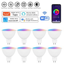 1-10X Lampadina LED Smart 5W MR16 Controllo Funzionante con WiFi Tuya Smart per Casa Alexa+