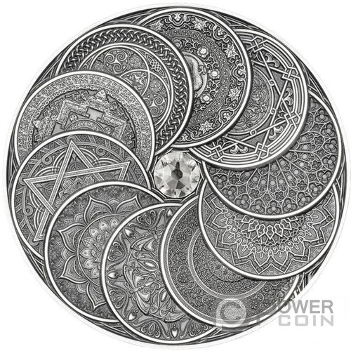 Mandala art moneta - mandala, oz