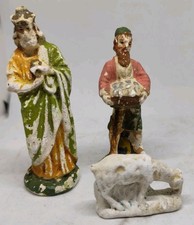 PRESEPE - 3 STATUINE IN GESSO - VINTAGE - DA RITOCCARE CON I COLORI