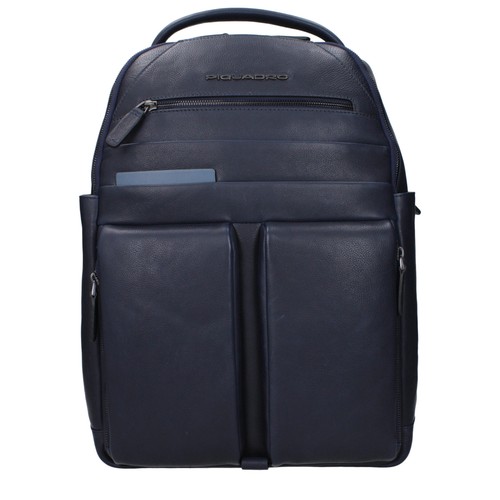 Piquadro blue leather backpack - piquadro,