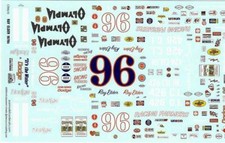 Adesivo Ace #96 Olympia 1971 Ray Elder 1/25 acquascivolo Nascar