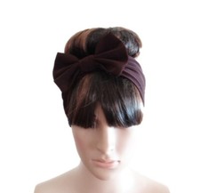 Fascia con fiocco marrone