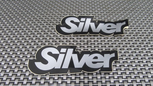 Coppia adesivo sritta - adesivo, silver