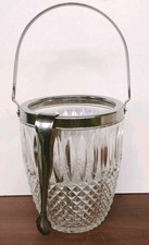 Cestello Porta ghiaccio In  cristallo ed acciaio inox  Vintage 