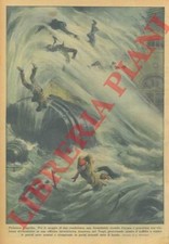 3758/dom - Per lo scoppio di una conduttura, una formidabile tromba d'acqua é p