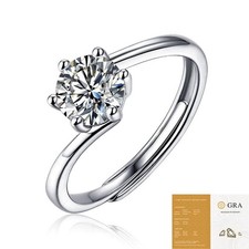 925 Silver Solitaire Ring with
