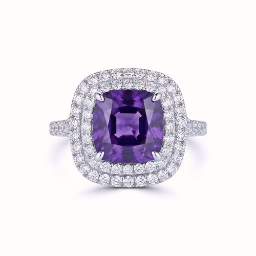 Anello aureola ametista viola