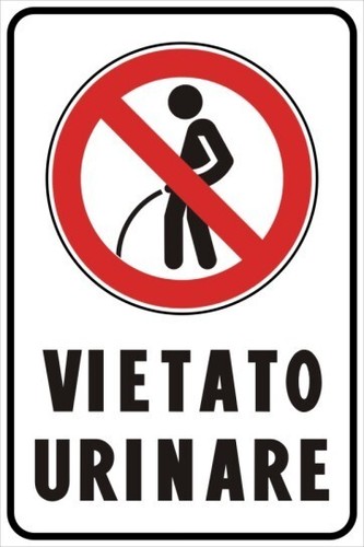 Cartello segnaletico divieto - -,