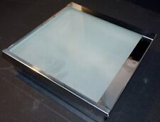 APPLIQUE PLAFONIERA VETRO METALLO CROMATO VINTAGE- 4 LUCI ANNI 70'- QUADRATA