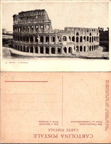 Cartolina epoca italia roma - cartolina,