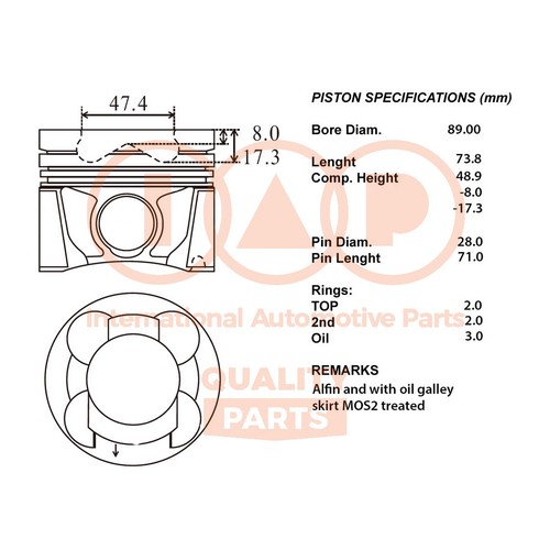 Serie pistoni completi - pistoni,