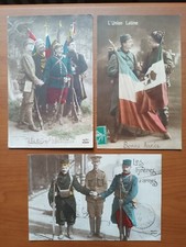 3 cartoline militari inizi 900