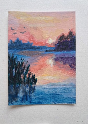 Aceo piccolo dipinto - piccolo, originale