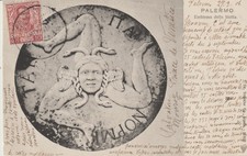 37-Sicilia-Tematica: Simbolo della "Trinacria"-v. 1906 x Parigi