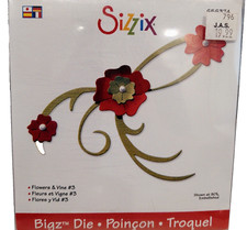 Sizzix Bigz Die 656374 Retired Flowers & Vine #3 Bigkick Big Shot