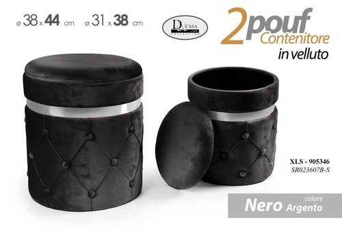 Pouf cilindrico contenitore - 2,