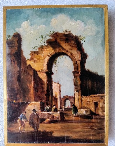 Antico dipinto olio - su, tavola