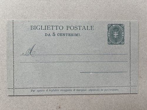 Intero postale italia - a), regno