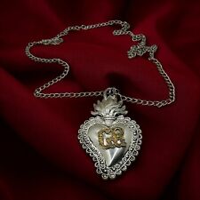 Collana cuore ex voto metallo