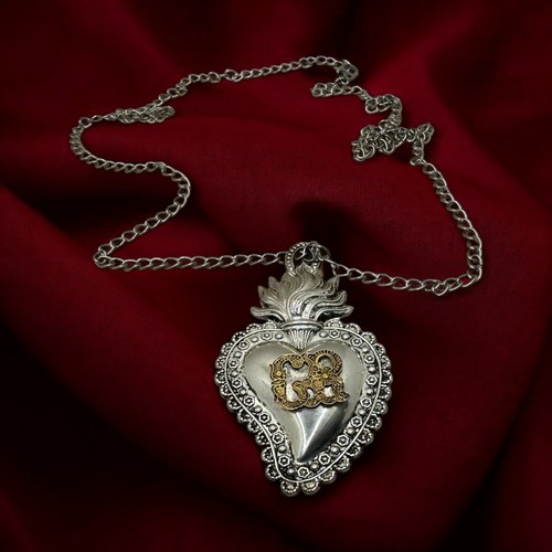 Collana cuore voto metallo - collana, ex