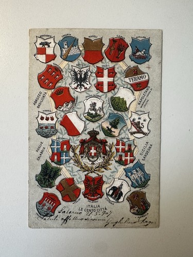 Cartolina stemmi delle - delle, cento