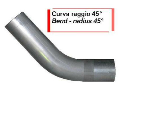 Tubo curva raggio - , 45°